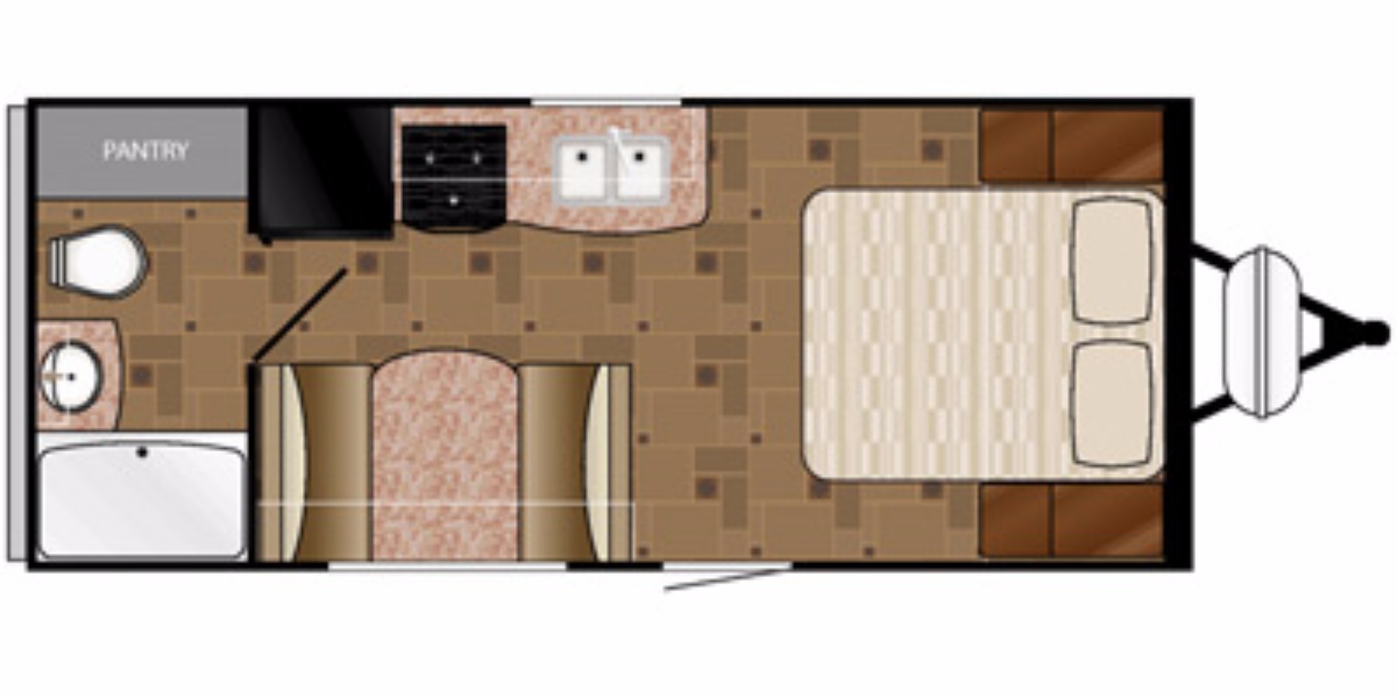 View Floor Plan for 2016 HEARTLAND PROWLER 18LX