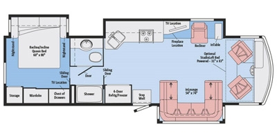 View Floor Plan for 2016 WINNEBAGO SIGHTSEER 35G