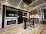 tv-fireplace-kitchen
