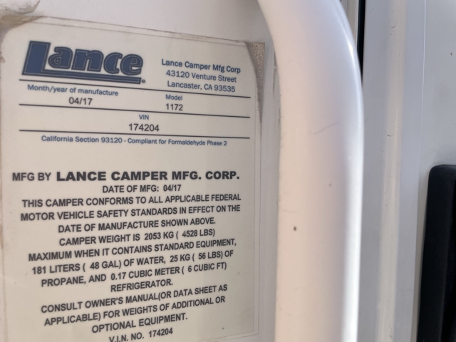 2017 Lance Lance 1172 — photo 7 of 8