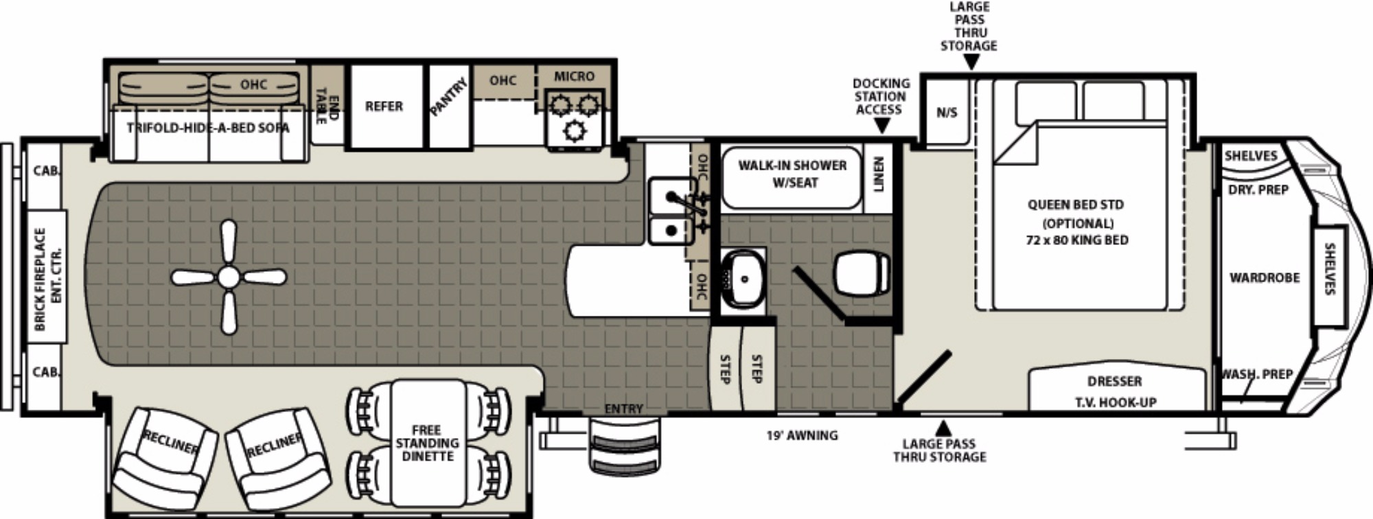 View Floor Plan for 2016 FOREST RIVER SIERRA 330RLS