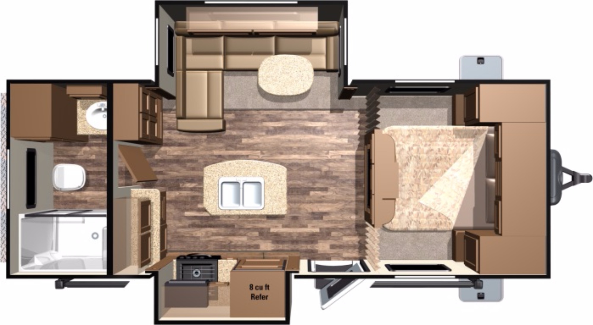 View Floor Plan for 2017 HIGHLAND RIDGE LIGHT 216RBS