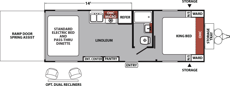 View Floor Plan for 2016 FOREST RIVER XLR NITRO 23KW