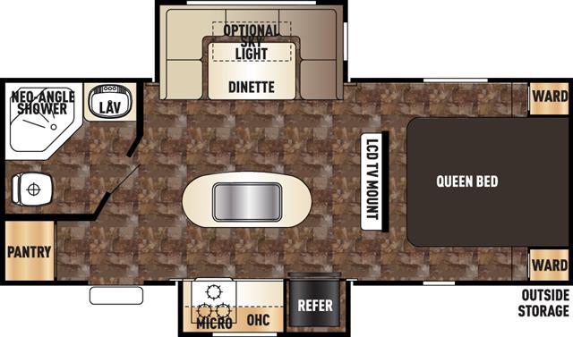 View Floor Plan for 2016 FOREST RIVER CHEROKEE 204RB