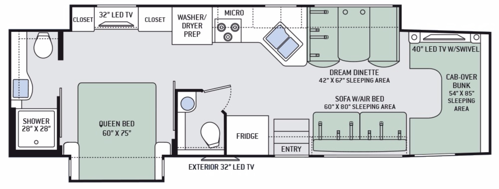 View Floor Plan for 2016 THOR CHATEAU 35SF