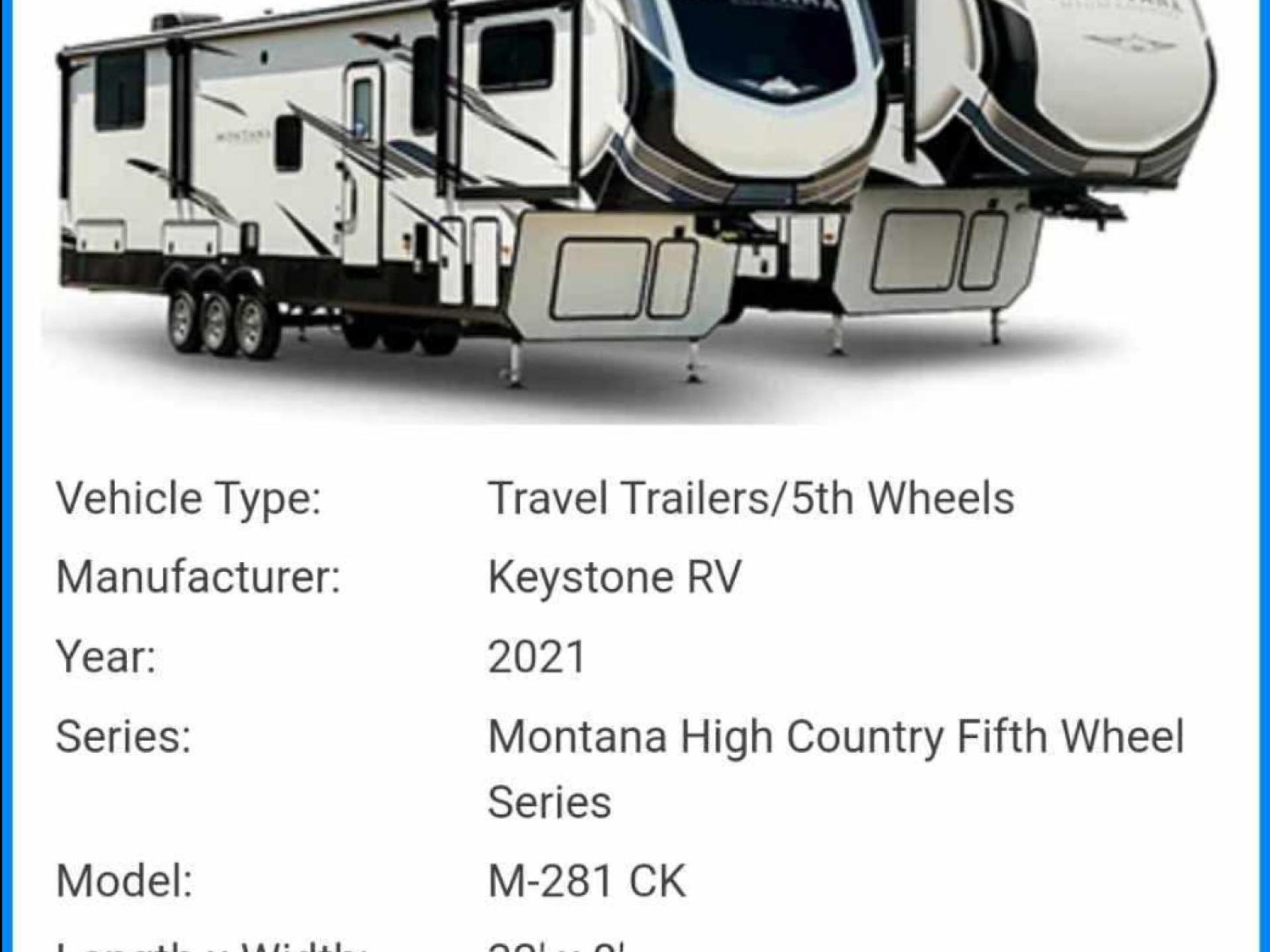 2021 KEYSTONE MONTANA HIGH COUNTRY 281CK