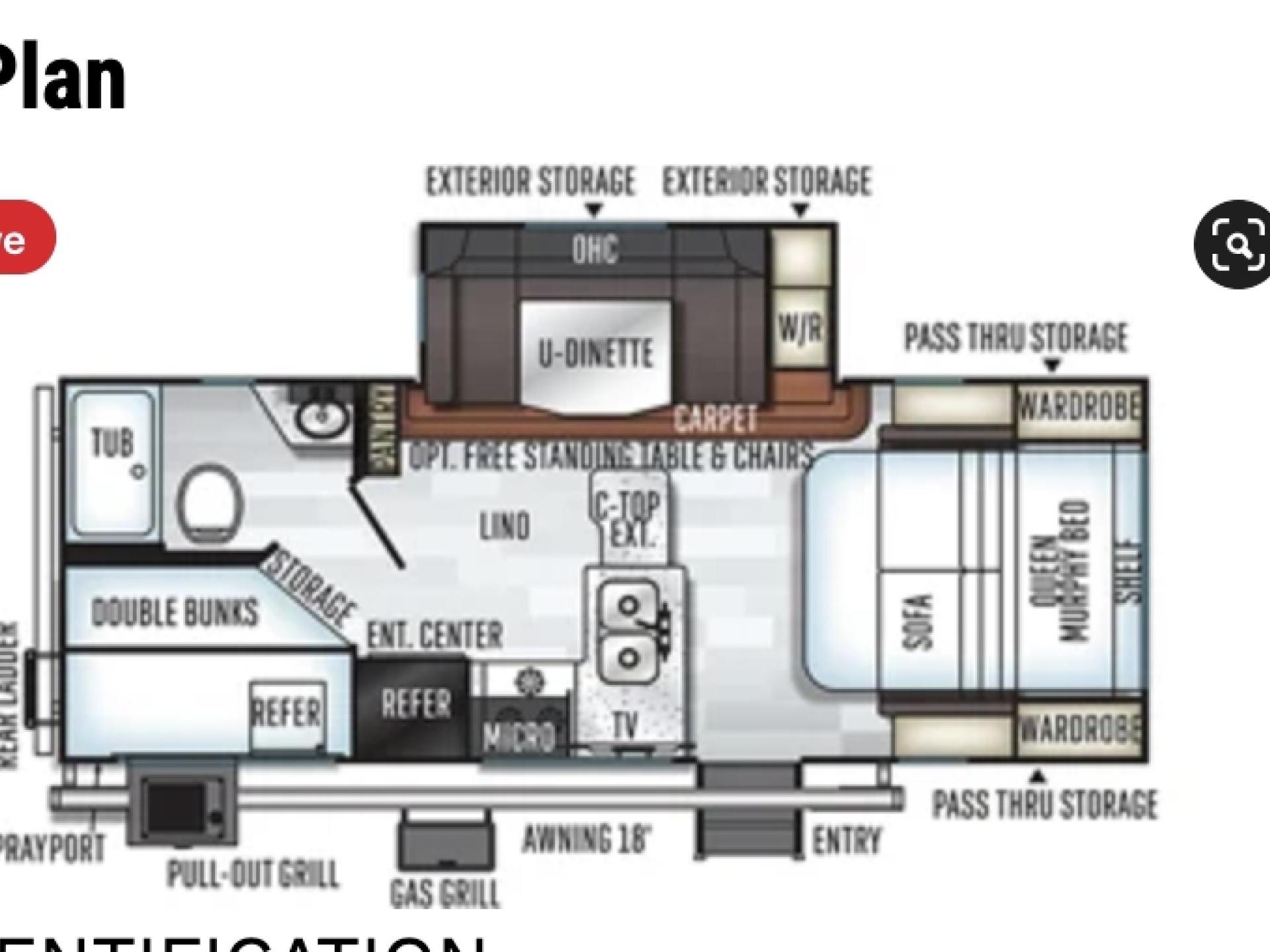 2019 FOREST RIVER FLAGSTAFF MICRO LITE 25BRDS