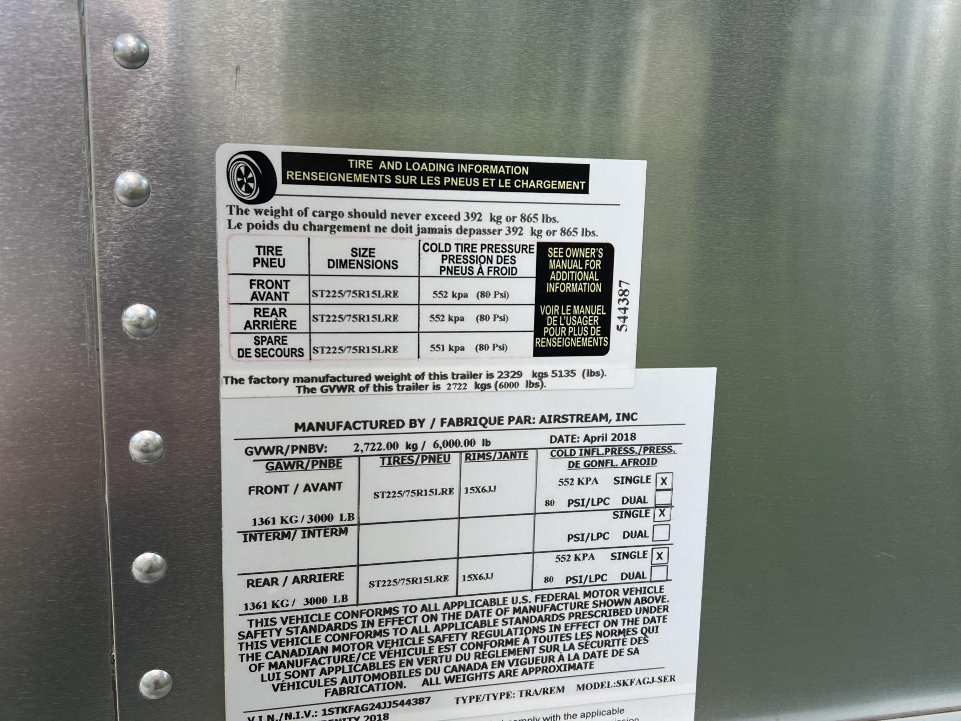 2018 AIRSTREAM INTERNATIONAL SERENITY 23FB