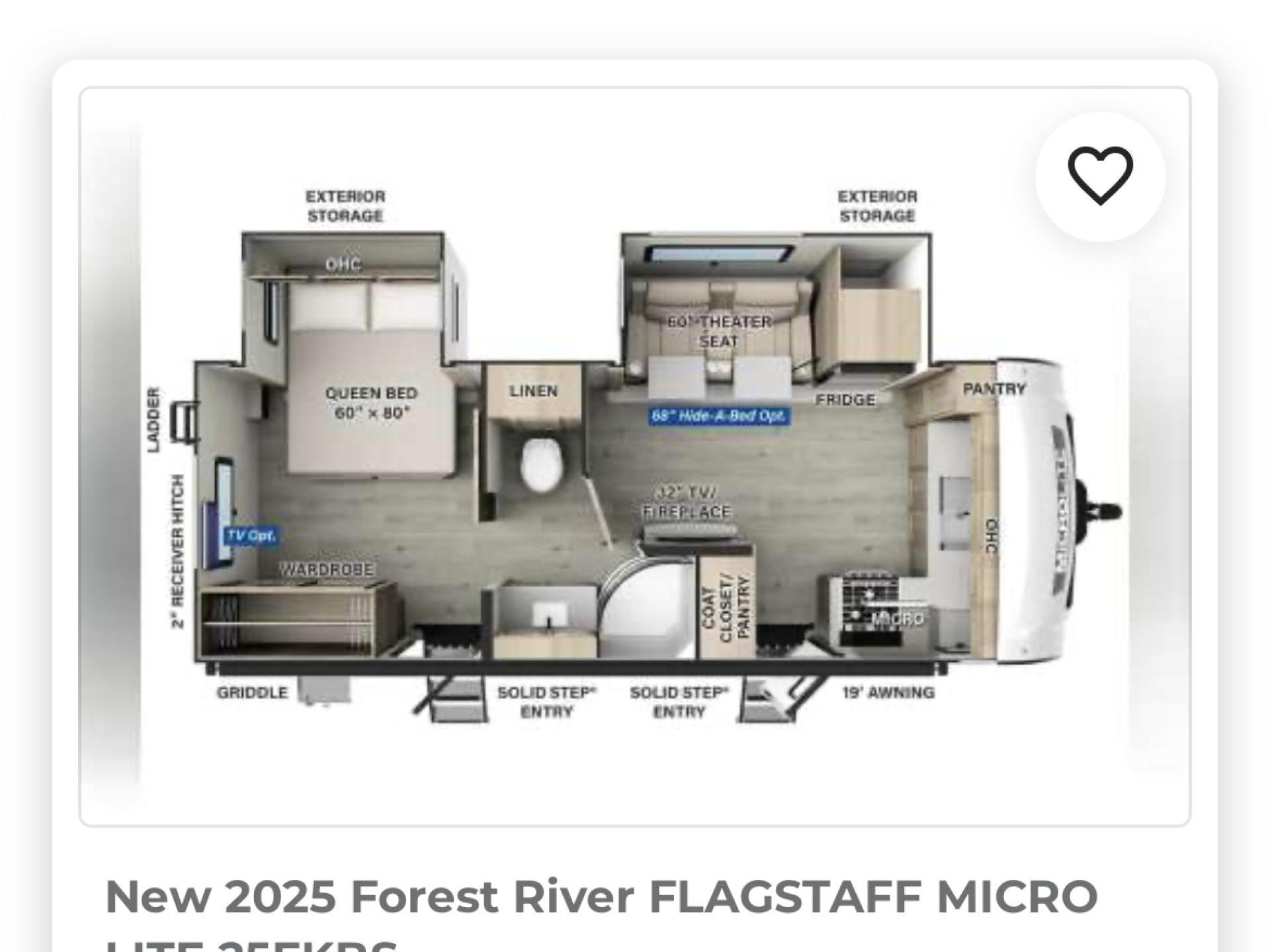 2024 FOREST RIVER FLAGSTAFF MICRO LITE 25FKBS
