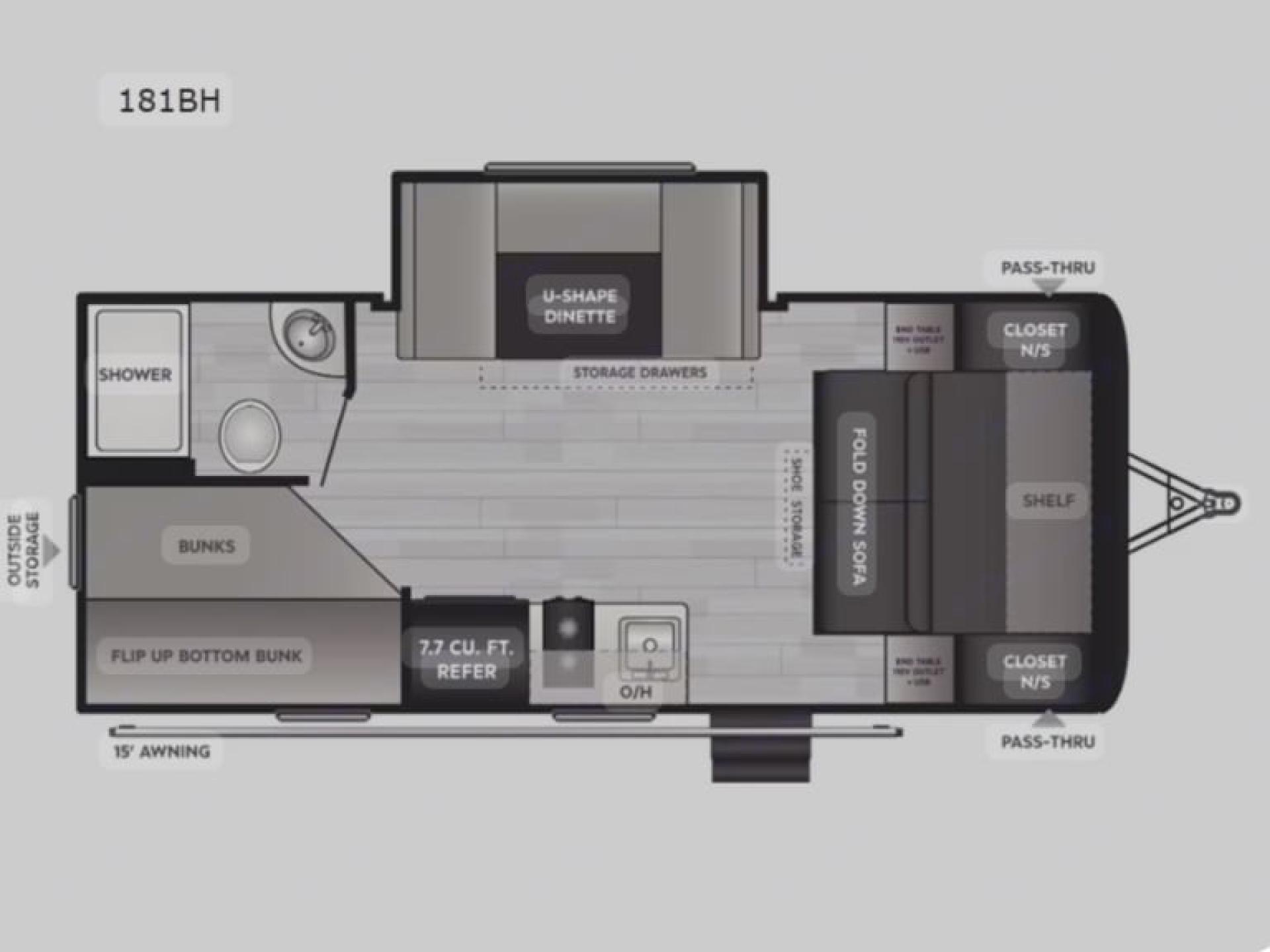 2024 Keystone Hideout 181bh