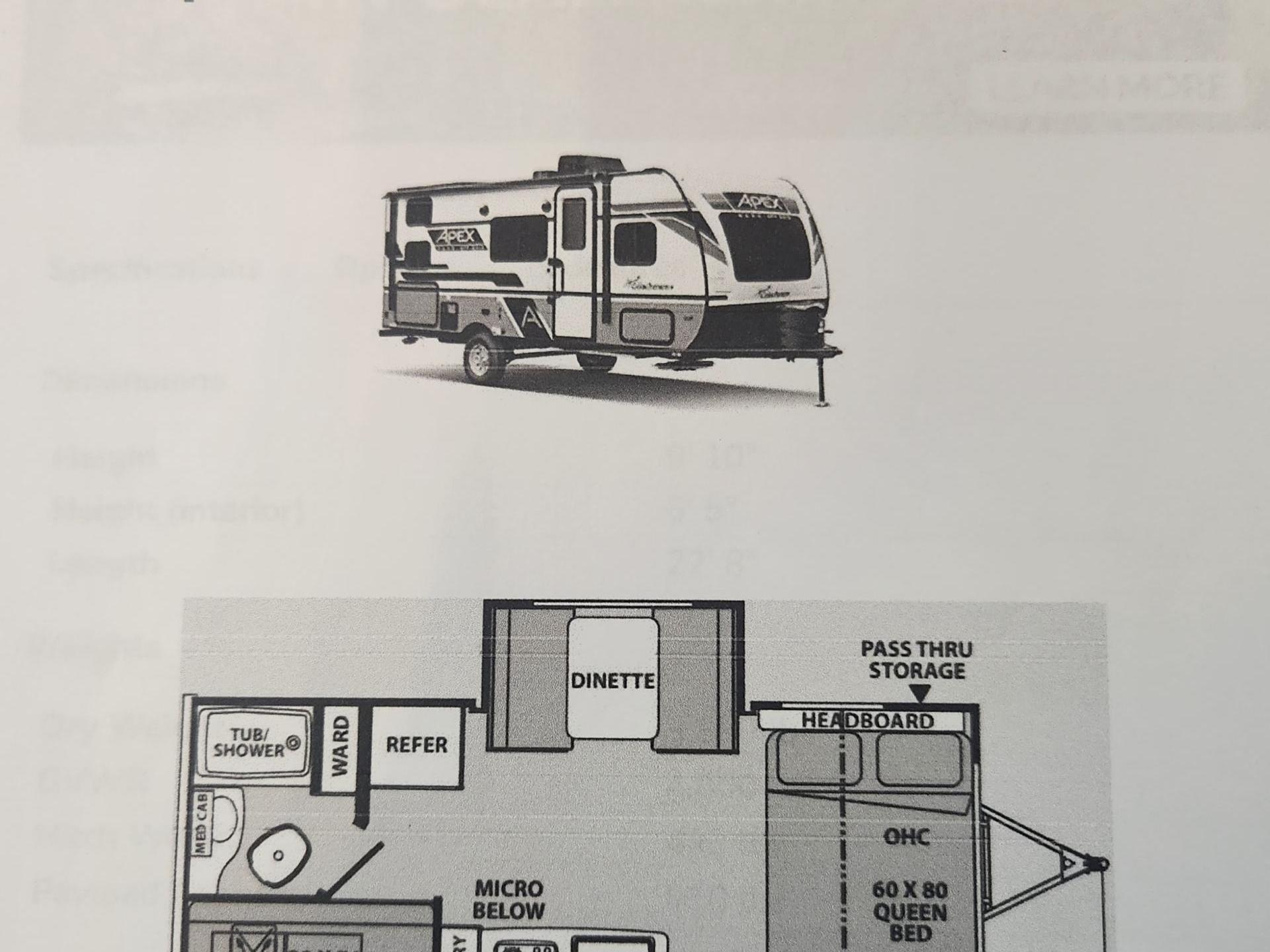 2023 Coachmen Apex Nano 194bhs