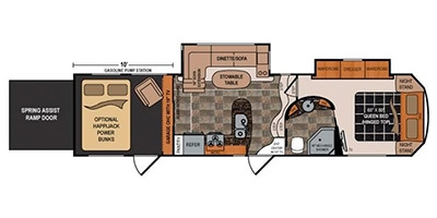 View Floor Plan for 2013 DUTCHMEN VOLTAGE 3200
