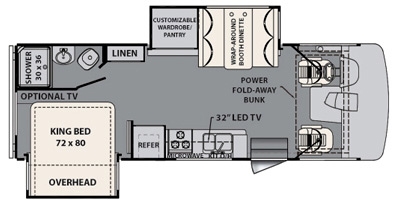 View Floor Plan for 2014 FOREST RIVER FR3 25DS