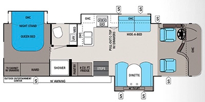 View Floor Plan for 2014 JAYCO PRECEPT 31UL