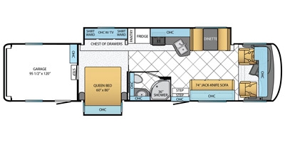 View Floor Plan for 2014 NEWMAR CANYON STAR 3921