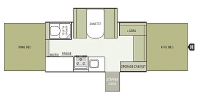 View Floor Plan for 2014 STARCRAFT COMET 3611HW