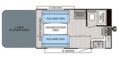 View Floor Plan for 2016 JAYCO OCTANE SUPER LITE 161