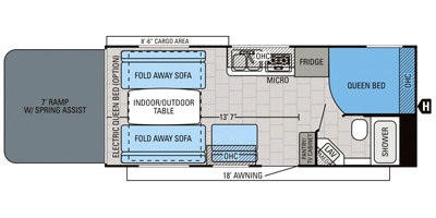 View Floor Plan for 2016 JAYCO OCTANE SUPER LITE 222