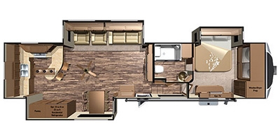 View Floor Plan for 2016 HIGHLAND RIDGE OPEN RANGE 3X 388RKS