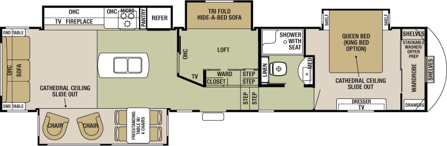 View Floor Plan for 2016 FOREST RIVER CEDAR CREEK SILVERBACK 37MBH
