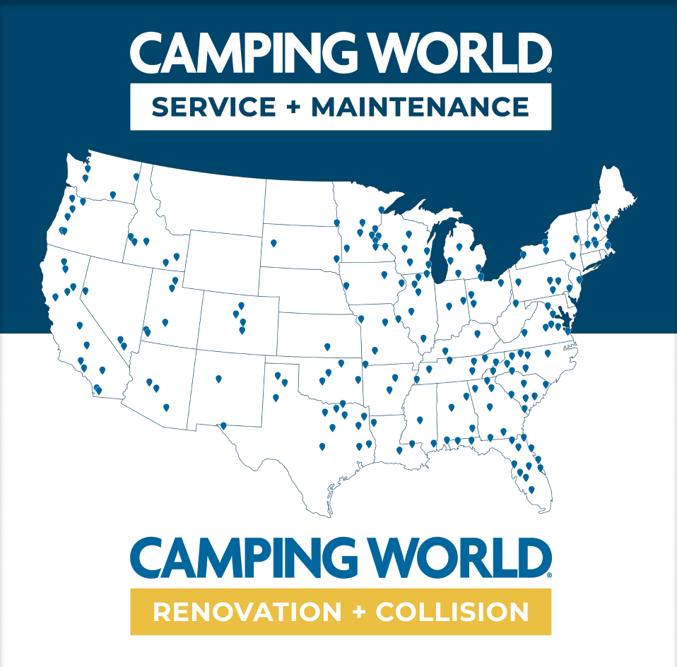 Map of Nationwide RV Service Network